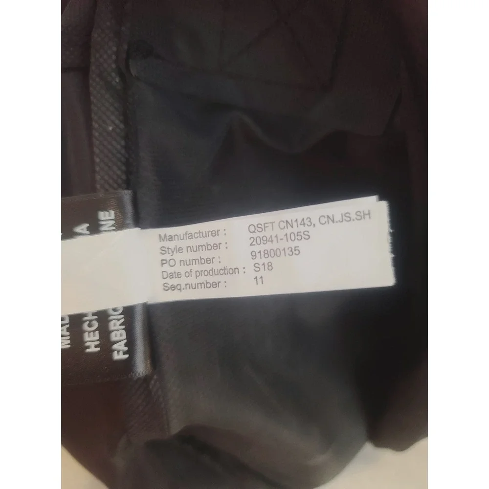 Black Polyester Travel Bag Shoulder Strap Dual Handles Globe Logo Flight Plane